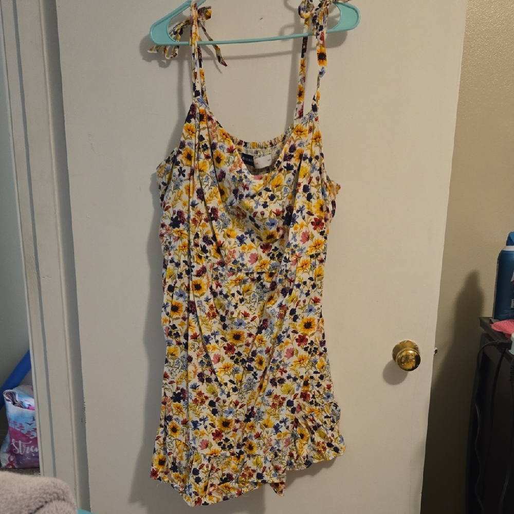 Old Navy Floral Mini Dress - Yellow and Blue